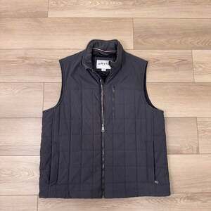 Orvis Men’s Large Gray Quilted Insulated Vest Full Zip Outdoor Puffer